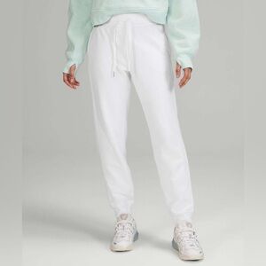 Lululemon Scuba High-Rise French Terry Jogger White Sweatpants Women’s Size 18